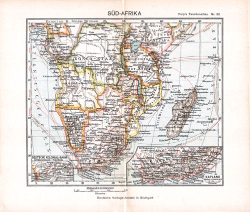 Peips Taschen-Atlas über alle Teile der Erde, 1904
30. Süd-Afrika