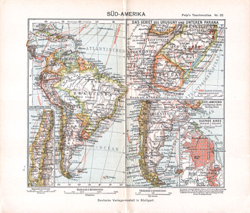 Peips Taschen-Atlas über alle Teile der Erde, 1904
35. Süd-Amerika