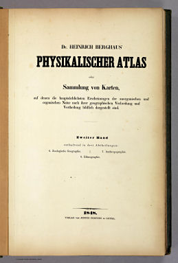 Berghaus' Physikalischer Atlas (1837-1848)
Titelpagina van deel II / Title page of volume II