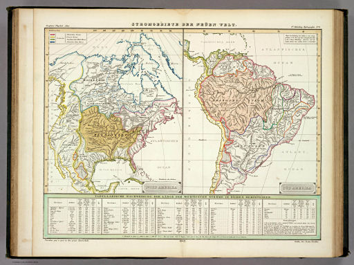 Berghaus' Physikalischer Atlas (1837-1848)
2.8. Stromgebiete der Neüen Welt (1842)