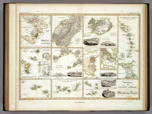 Berghaus' Physikalischer Atlas (1837-1848)
3.8. Specialia vom Vulkan Gürtel des Atlantischen Ocean's (1839)