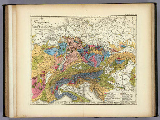 Berghaus' Physikalischer Atlas (1837-1848)
3.12. Geologische Karte von Deutschland und den anlieg. Ländern (1843)