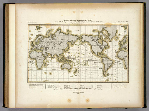 Berghaus' Physikalischer Atlas (1837-1848)
4.3. Darstellung der isodynamischen Linien, nach den Beobachtungen der magnetischen Intensität, die in den Jahren 1790 bis 1830 gemacht worden sind (1837)