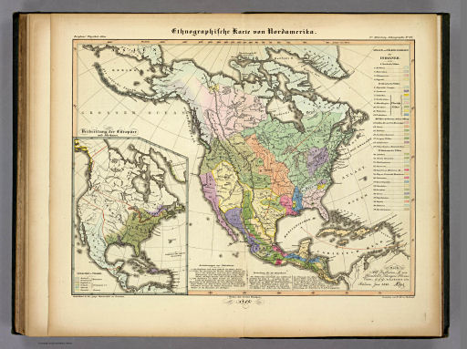 Berghaus' Physikalischer Atlas (1837-1848)
8.17. Ethnographische Karte von Nordamerika (1846)