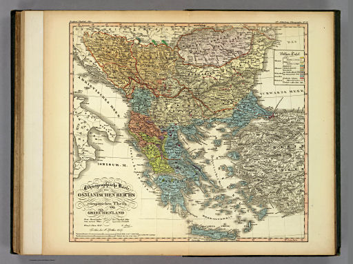 Berghaus' Physikalischer Atlas (1837-1848)
8.19. Ethnographische Karte des Osmanischen Reichs eüropäischen Theils und von Griechenland (1847)