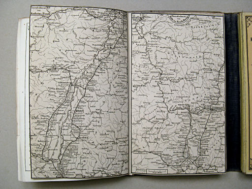 Eisenbahn-Atlas in XV Karten (zu Diez' Reisekarte)
I. Eisenbahnen von Mannheim bis Basel
II. Eisenbahnen von Köln bis Heidelberg
