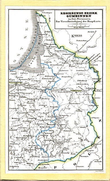 Diez: Deutschland, Niederlande, Belgien, Schweiz
Regierungs-Bezirk Gumbinnen
Achterkant van de kaart / Reverse side of map