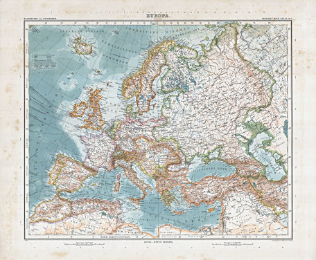 Stielers Hand-Atlas (1907)
7. Europa. Übersicht