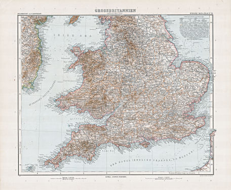 Stielers Hand-Atlas (1907)
38. Grossbritannien, südlicher Teil