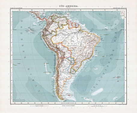 Stielers Hand-Atlas (1907)
94. Süd-Amerika. Übersicht