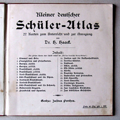 Haack, Kleiner deutscher Schüler-Atlas [1906/12]
Titelpagina / Title page