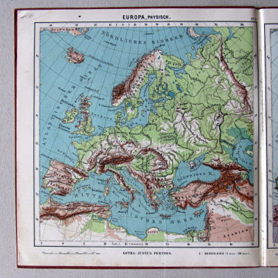 Haack, Kleiner deutscher Schüler-Atlas [1906/12]
3. Europa, physisch