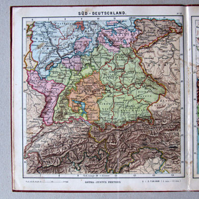 Haack, Kleiner deutscher Schüler-Atlas [1906/12]
11. Süd-Deutschland