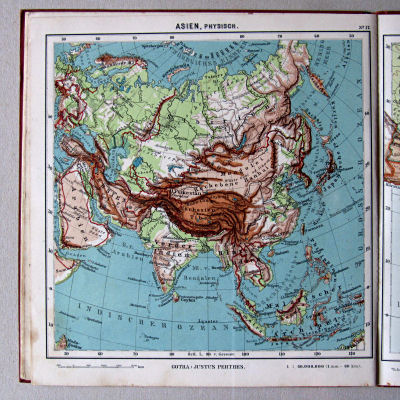 Haack, Kleiner deutscher Schüler-Atlas [1906/12]
17. Asien, physisch