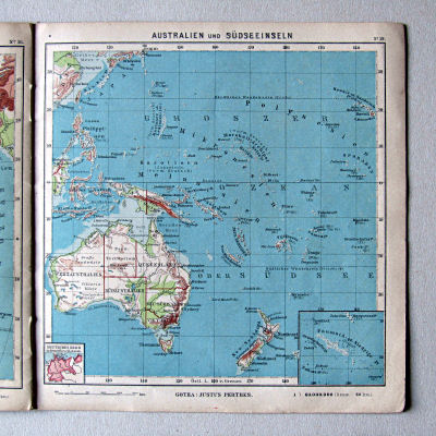 Justus Perthes' Kleinster Schulatlas, 1923
19. Australien und Südseeinseln