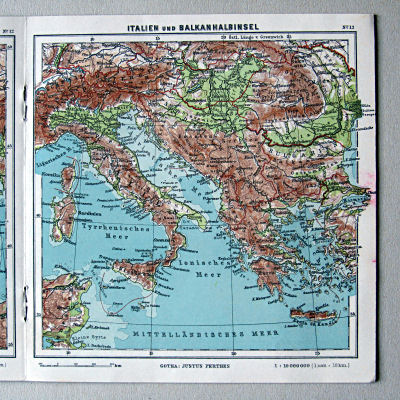 Justus Perthes' Kleinster Schulatlas, 1931
13. Italien und Balkanhalbinsel