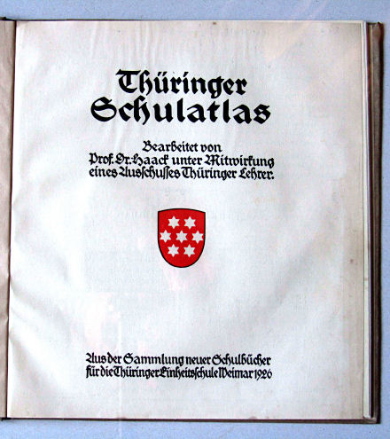 Haack, Thüringer Schulatlas, 1926
Titelpagina / Title page