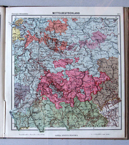 Haack, Thüringer Schulatlas, 1926
7. Mitteldeutschland