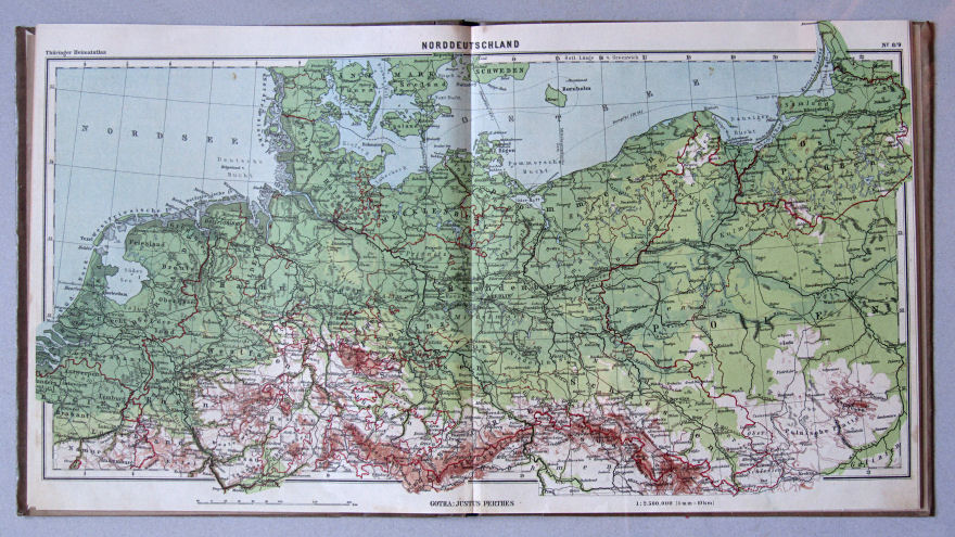 Haack, Thüringer Schulatlas, 1926
8/9. Norddeutschland