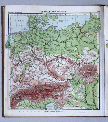 Haack, Thüringer Schulatlas, 1926
10. Deutschland, physisch