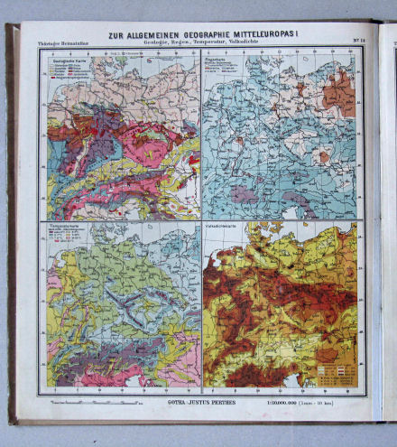 Haack, Thüringer Schulatlas, 1926
14. Zur allgemeinen Geographie Mitteleuropas I