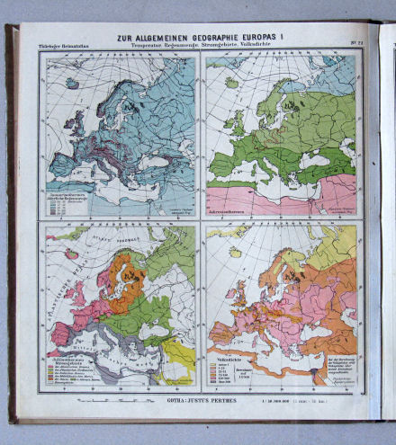 Haack, Thüringer Schulatlas, 1926
22. Zur allgemeinen Geographie Europas I