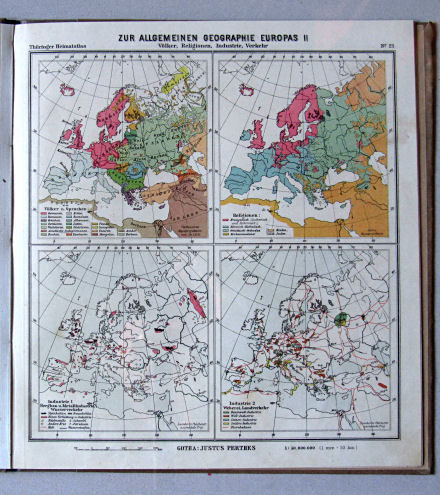 Haack, Thüringer Schulatlas, 1926
23. Zur allgemeinen Geographie Europas II