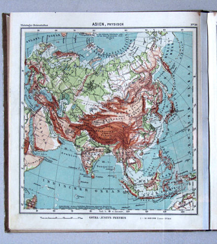 Haack, Thüringer Schulatlas, 1926
26. Asien, physisch