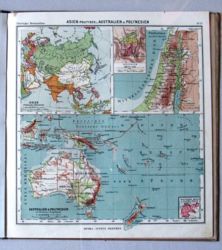 Haack, Thüringer Schulatlas, 1926
27. Asien, politisch. Australien und Polynesien