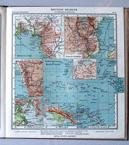 Haack, Thüringer Schulatlas, 1926
29. Deutsche Kolonien (in Mandatverwaltung)