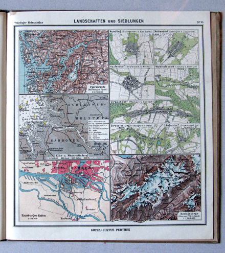 Haack, Thüringer Schulatlas, 1926
35. Landschaften und Siedlungen