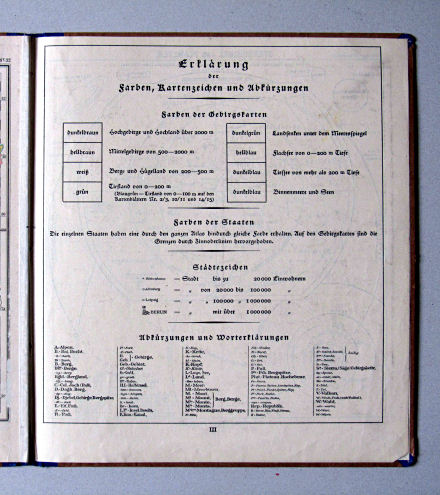 Haack, Thüringer Schulatlas, 1932
III. Erklärung
