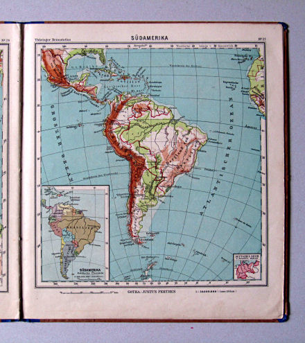 Haack, Thüringer Schulatlas, 1932
27. Südamerika