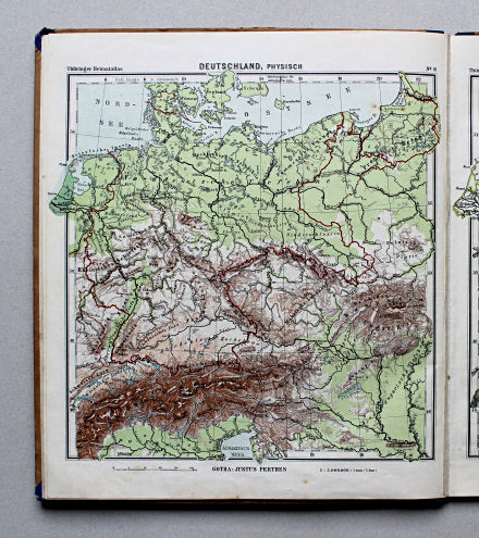 Haack, Thüringer Schulatlas, 1935
8. Deutschland, physisch