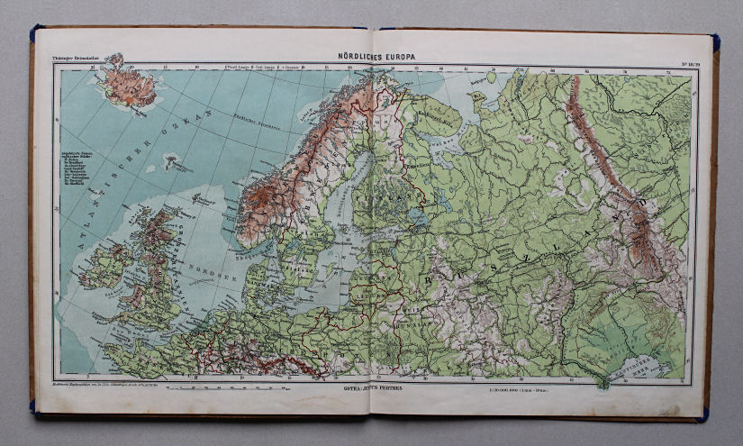 Haack, Thüringer Schulatlas, 1935
18/19. Nördliches Europa