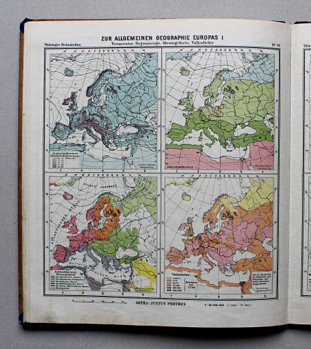 Haack, Thüringer Schulatlas, 1935
20. Zur allgemeinen Geographie Europas I