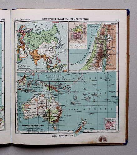 Haack, Thüringer Schulatlas, 1935
25. Asien, politisch. Australien und Polynesien
