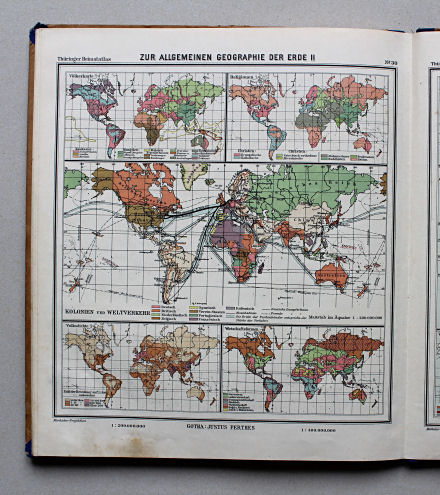 Haack, Thüringer Schulatlas, 1935
30. Zur allgemeinen Geographie der Erde II