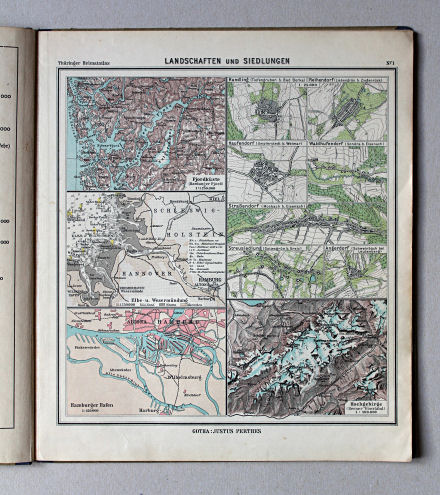Haack, Thüringer Schulatlas, 1937
1. Landschaften und Siedlungen