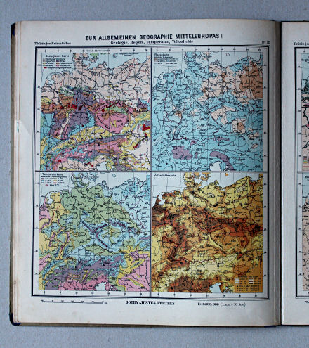 Haack, Thüringer Schulatlas, 1937
12. Zur allgemeinen Geographie Mitteleuropas I