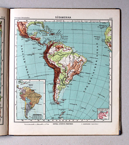 Haack, Thüringer Schulatlas, 1937
27. Südamerika