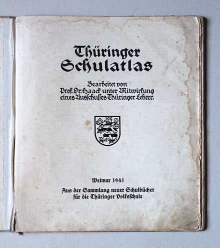 Haack, Thüringer Schulatlas, 1941
Titelpagina