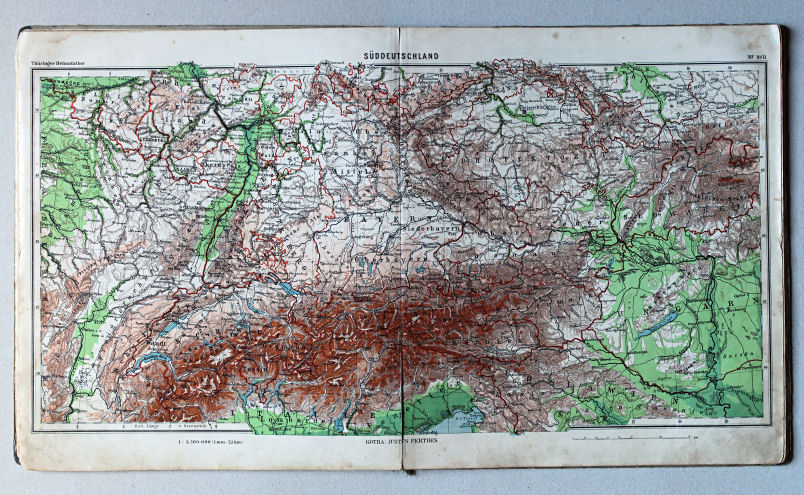 Haack, Thüringer Schulatlas, 1941
10/11. Süddeutschland