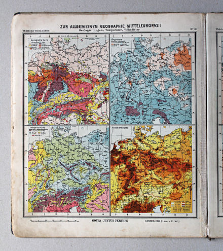 Haack, Thüringer Schulatlas, 1941
12. Zur allgemeinen Geographie Mitteleuropas I