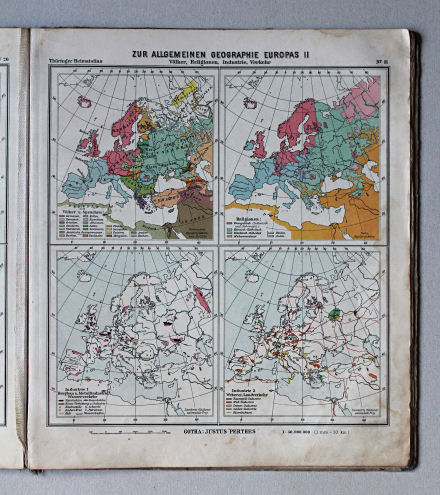 Haack, Thüringer Schulatlas, 1941
21. Zur allgemeinen Geographie Europas II