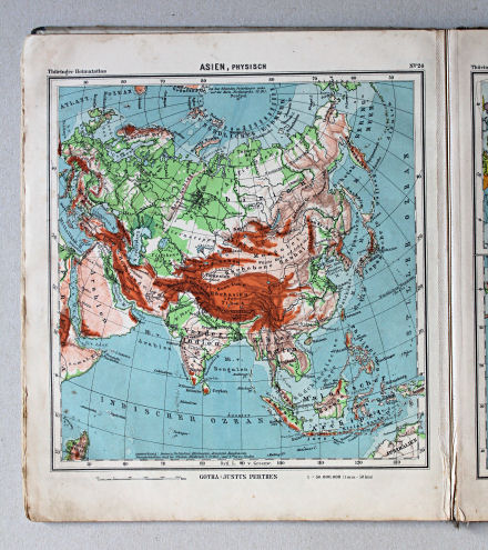 Haack, Thüringer Schulatlas, 1941
24. Asien, physisch