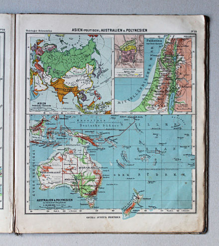 Haack, Thüringer Schulatlas, 1941
25. Asien, politisch. Australien und Polynesien