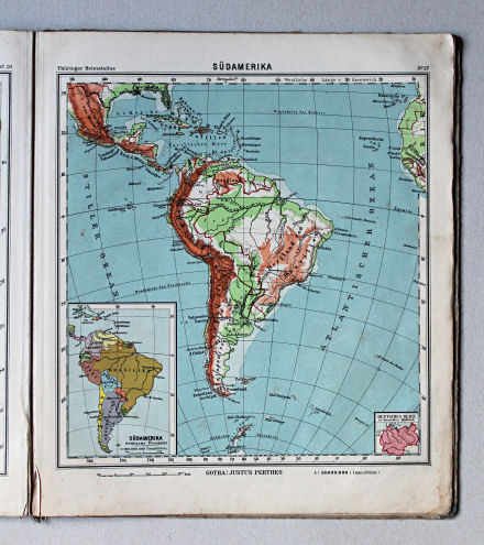 Haack, Thüringer Schulatlas, 1941
27. Südamerika