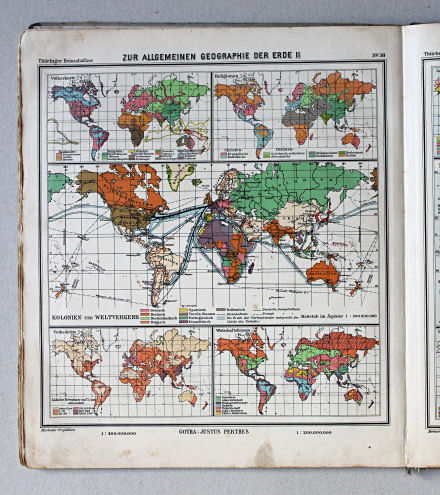 Haack, Thüringer Schulatlas, 1941
30. Zur allgemeinen Geographie der Erde II