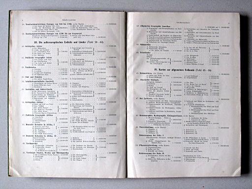 Haack-von Seydlitz, Oberstufen-Atlas, 1913
Inhoudsopgave / Table of contents